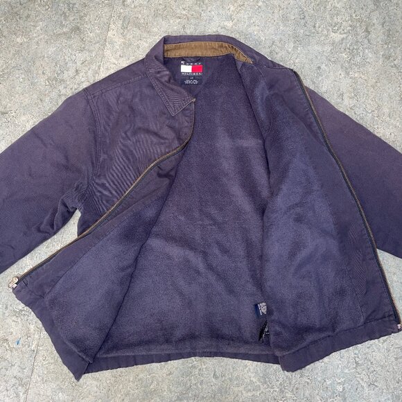 Tommy Hilfiger Men's Jacket | Size L | Navy Blue With Army Green Lining - Picture 4 of 4
